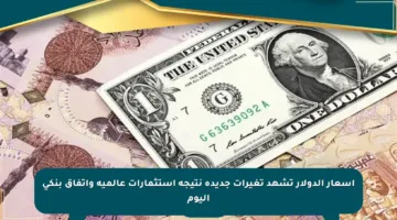 أسعار الدولار تشهد تغيرات جديدة نتيجة استثمارات عالمية واتفاق بنكي اليوم